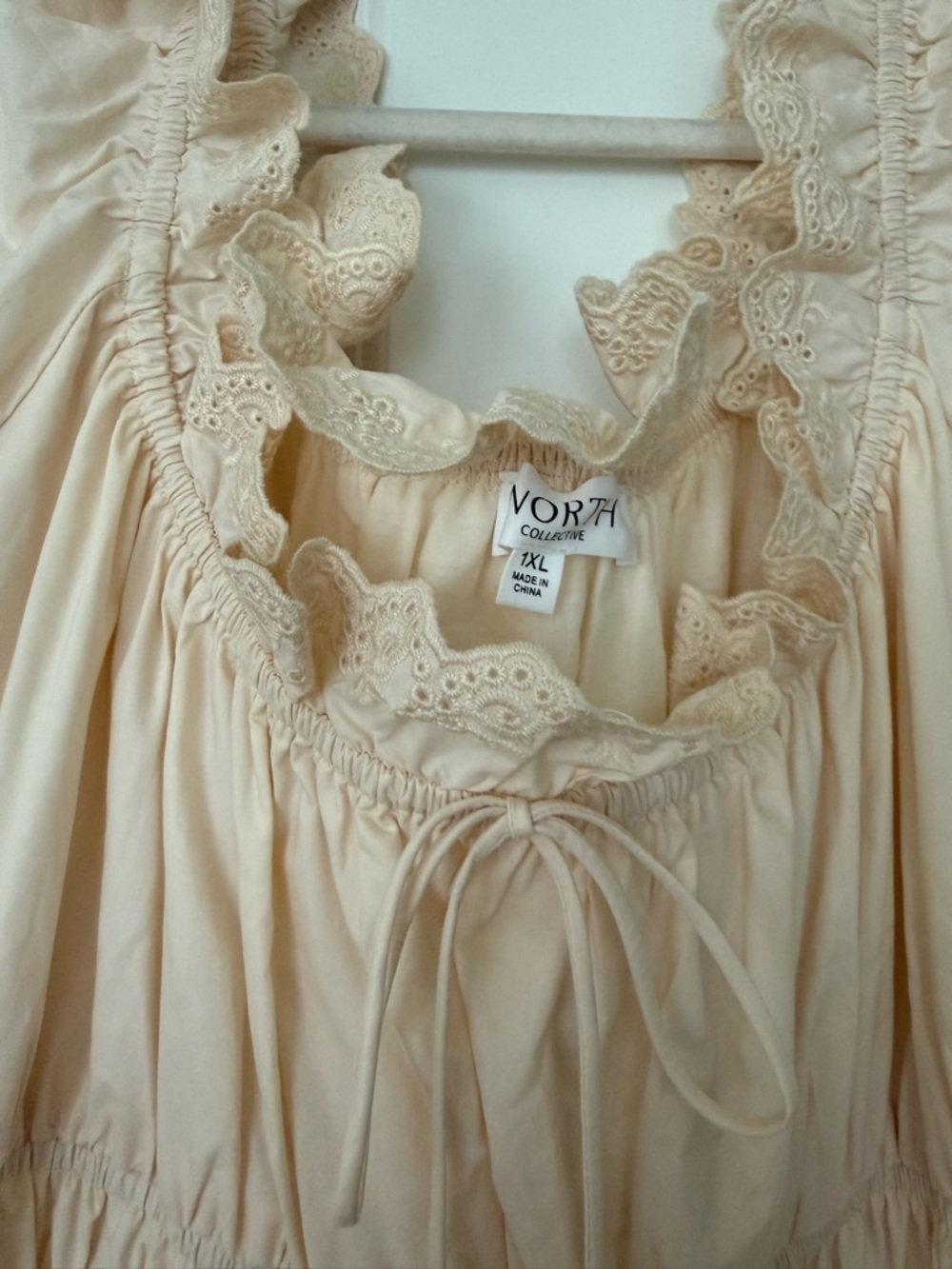 Daydreamer 100% Cotton Maxi Dress in Cream - Bump Friendly - 1XL - Picture 4 of 8